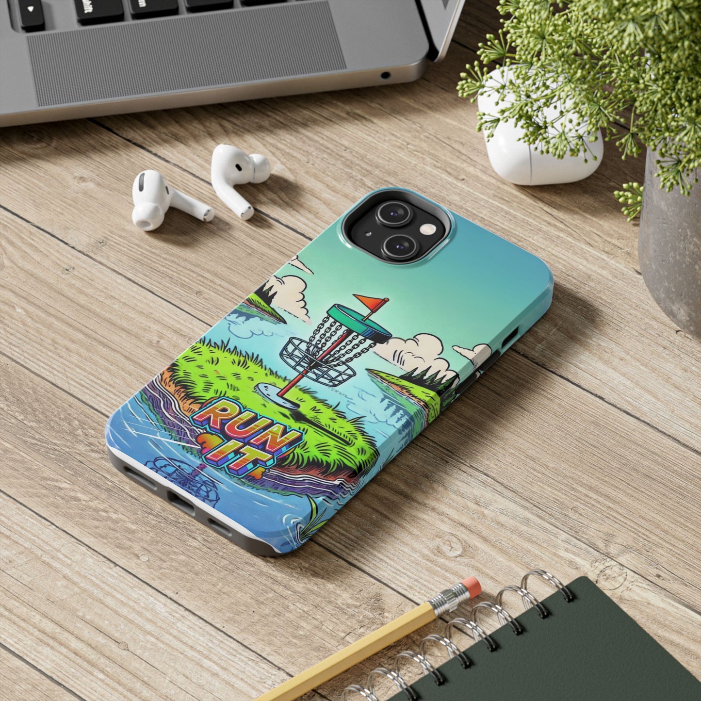 Run The Island - Disc Golf Tough Phone Case