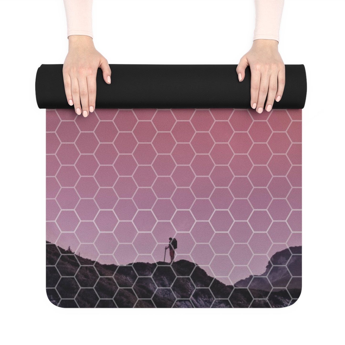 Breathe Mountainscape Honeycomb Yoga Mat