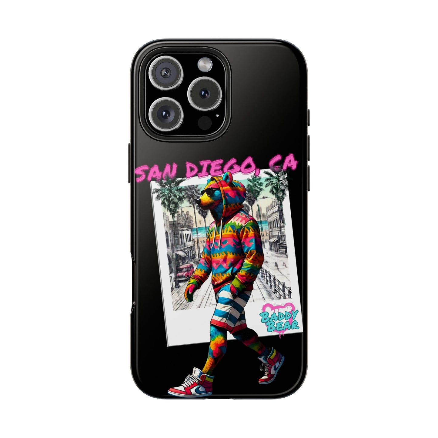 San Diego Beach Baddy Bear Tough Phone Case