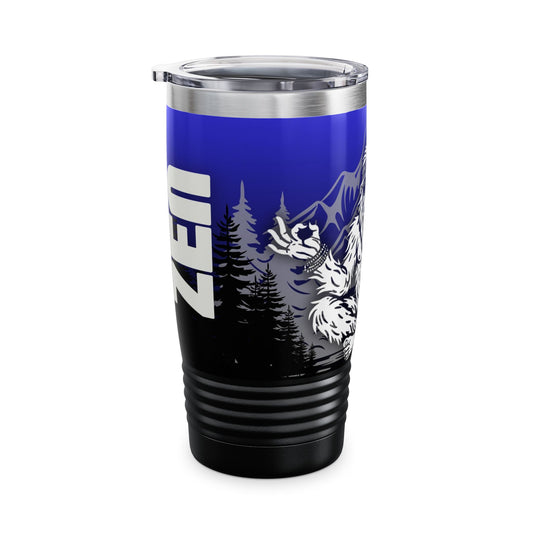 BIG ZEN Forest Tumbler (blue/black) - Insulated 20oz Stainless Steel Travel Mug