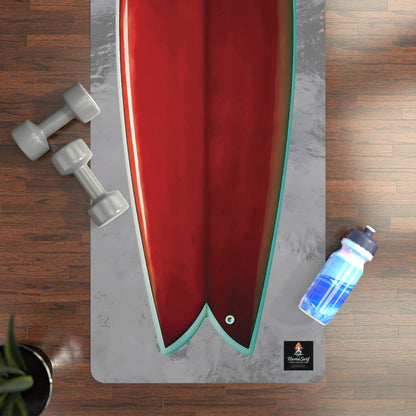 NamaSurf Red Fish Yoga Mat - Surf-Inspired Flow Meets Modern Design