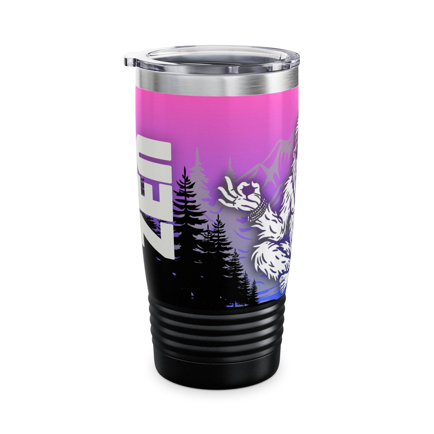 BIG ZEN Forest Tumbler (pink/purple) - Insulated 20oz Stainless Steel Travel Mug