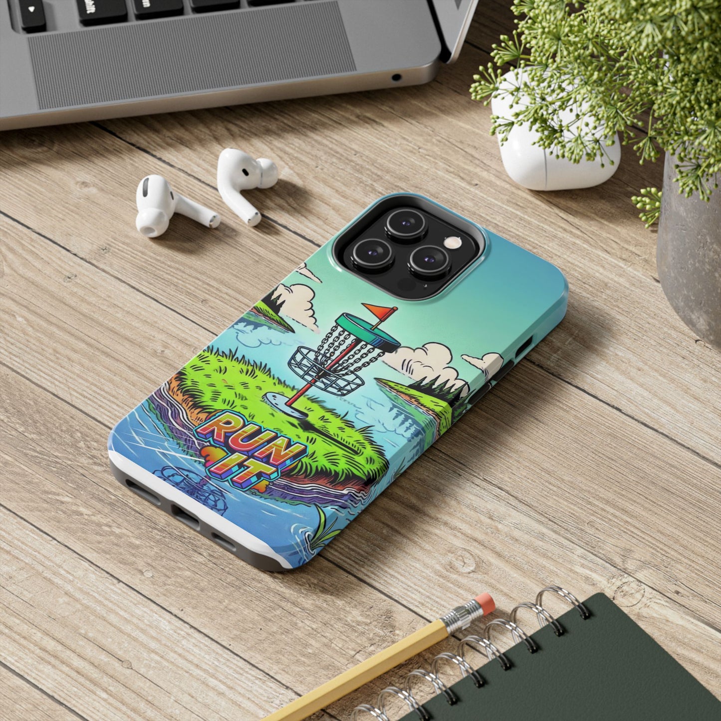 Run The Island - Disc Golf Tough Phone Case