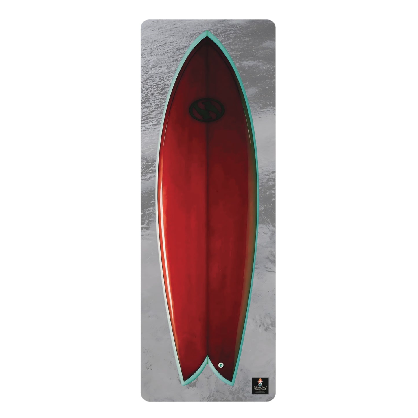 NamaSurf Red Fish Yoga Mat - Surf-Inspired Flow Meets Modern Design