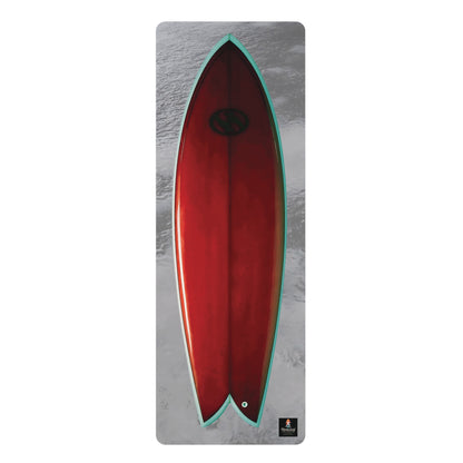 NamaSurf Red Fish Yoga Mat - Surf-Inspired Flow Meets Modern Design