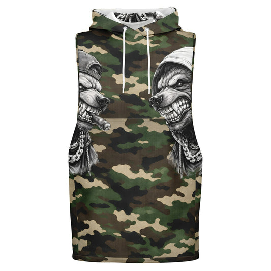 Baddy Bears Face Off Drop Armhole Hoodie