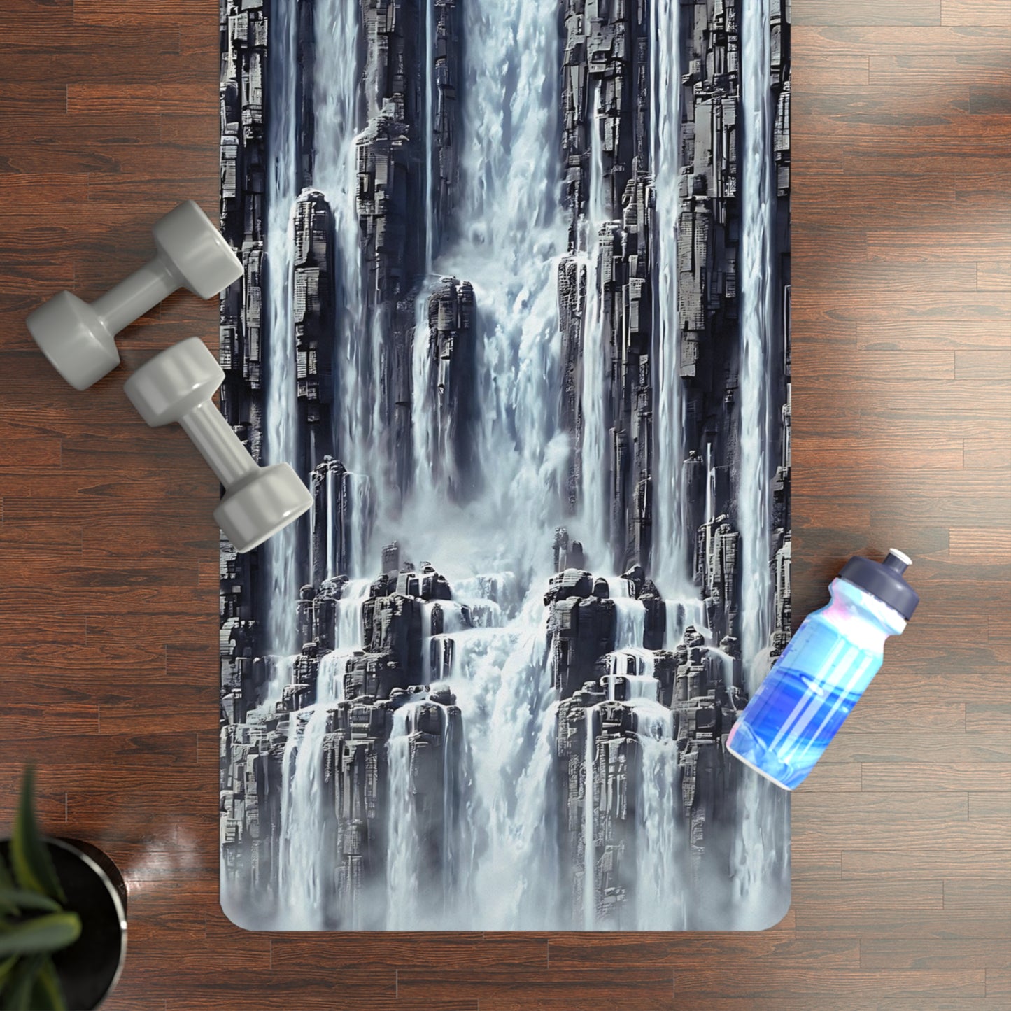 Full Moon Waterfall Yoga Mat