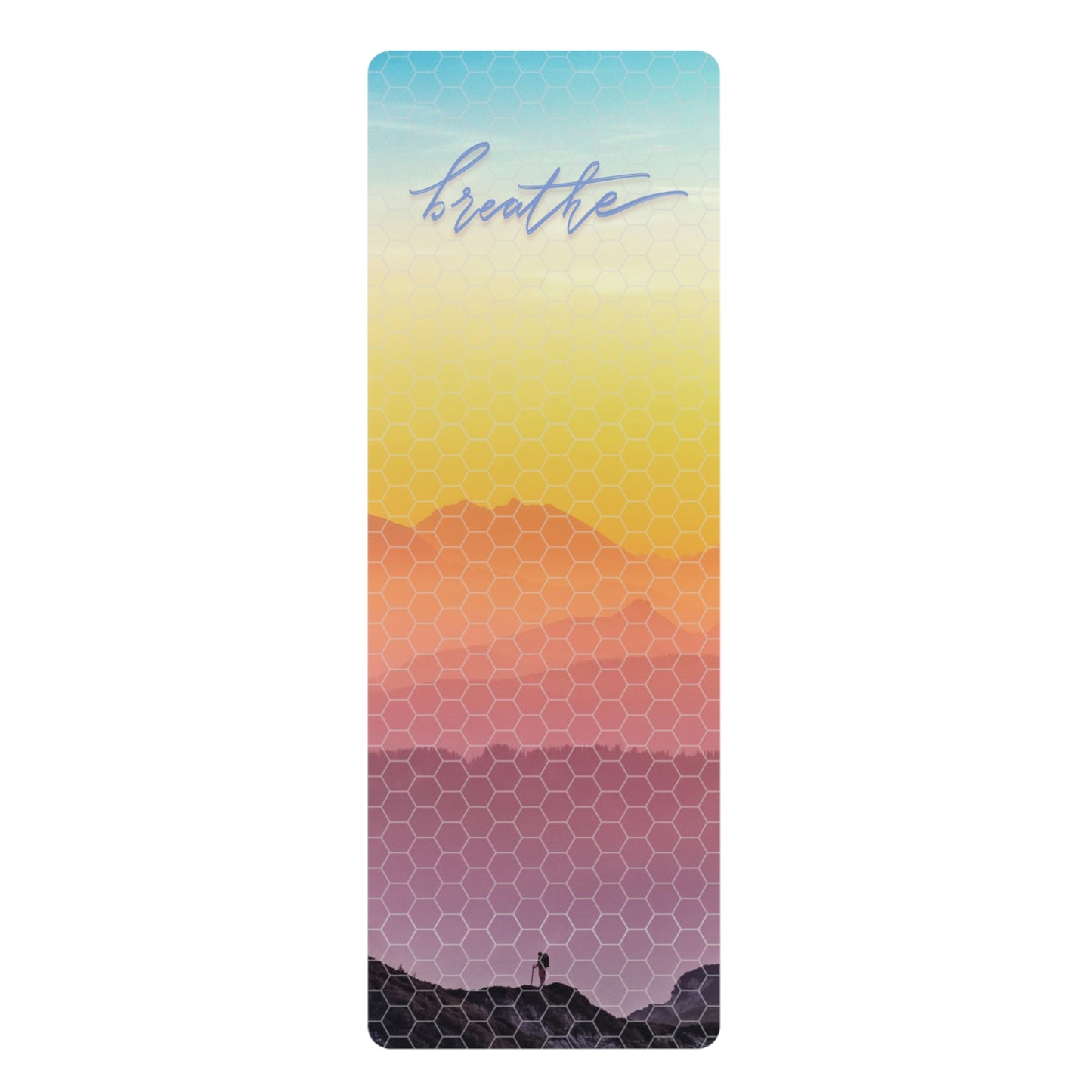 Breathe Mountainscape Honeycomb Yoga Mat