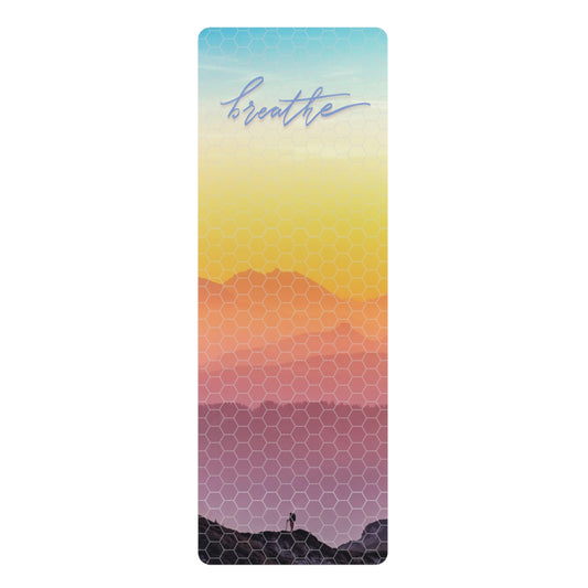 Breathe Mountainscape Honeycomb Yoga Mat