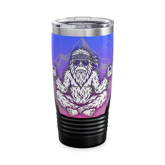 BIG ZEN Forest Tumbler (blue/pink) - Insulated 20oz Stainless Steel Travel Mug