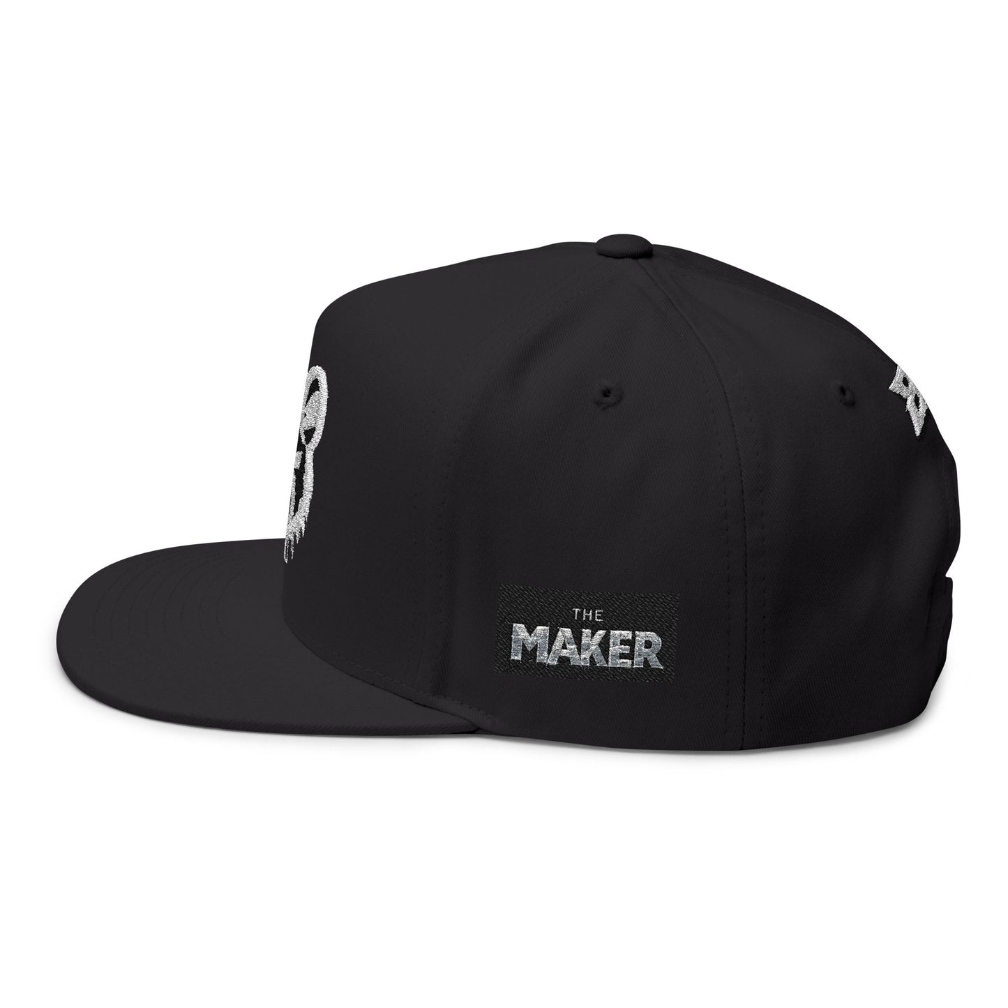 The Maker (White) Flat Bill Hat (snapback)
