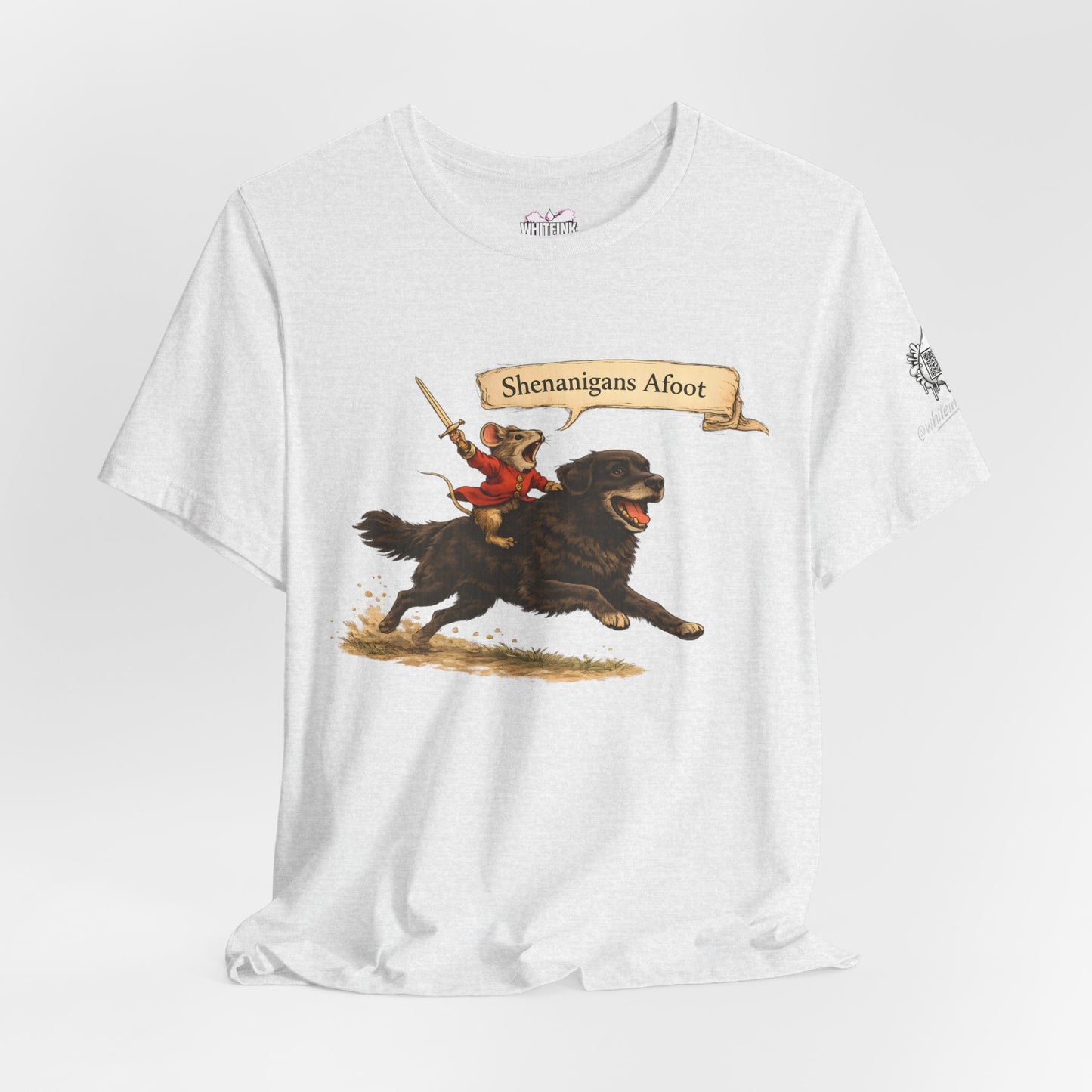 Shenanigans Afoot Tee — Funny Dog Rider Graphic T-Shirt