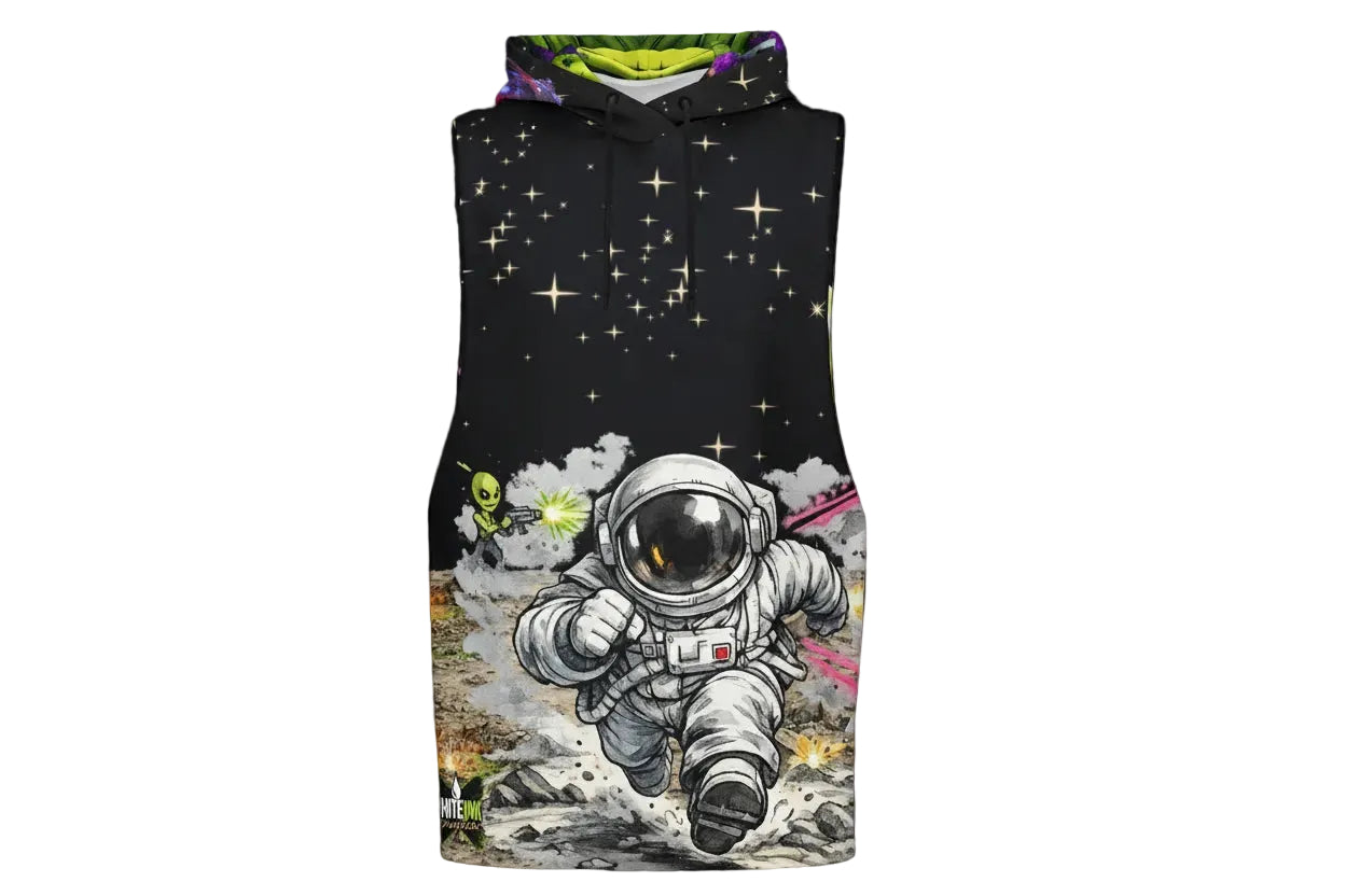 Spaceman Down Sleeveless Hoodie