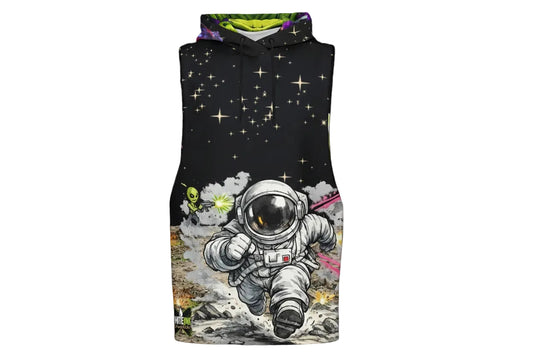 Spaceman Down Sleeveless Hoodie
