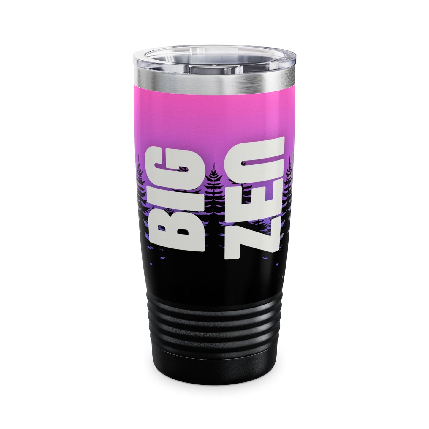 BIG ZEN Forest Tumbler (pink/purple) - Insulated 20oz Stainless Steel Travel Mug