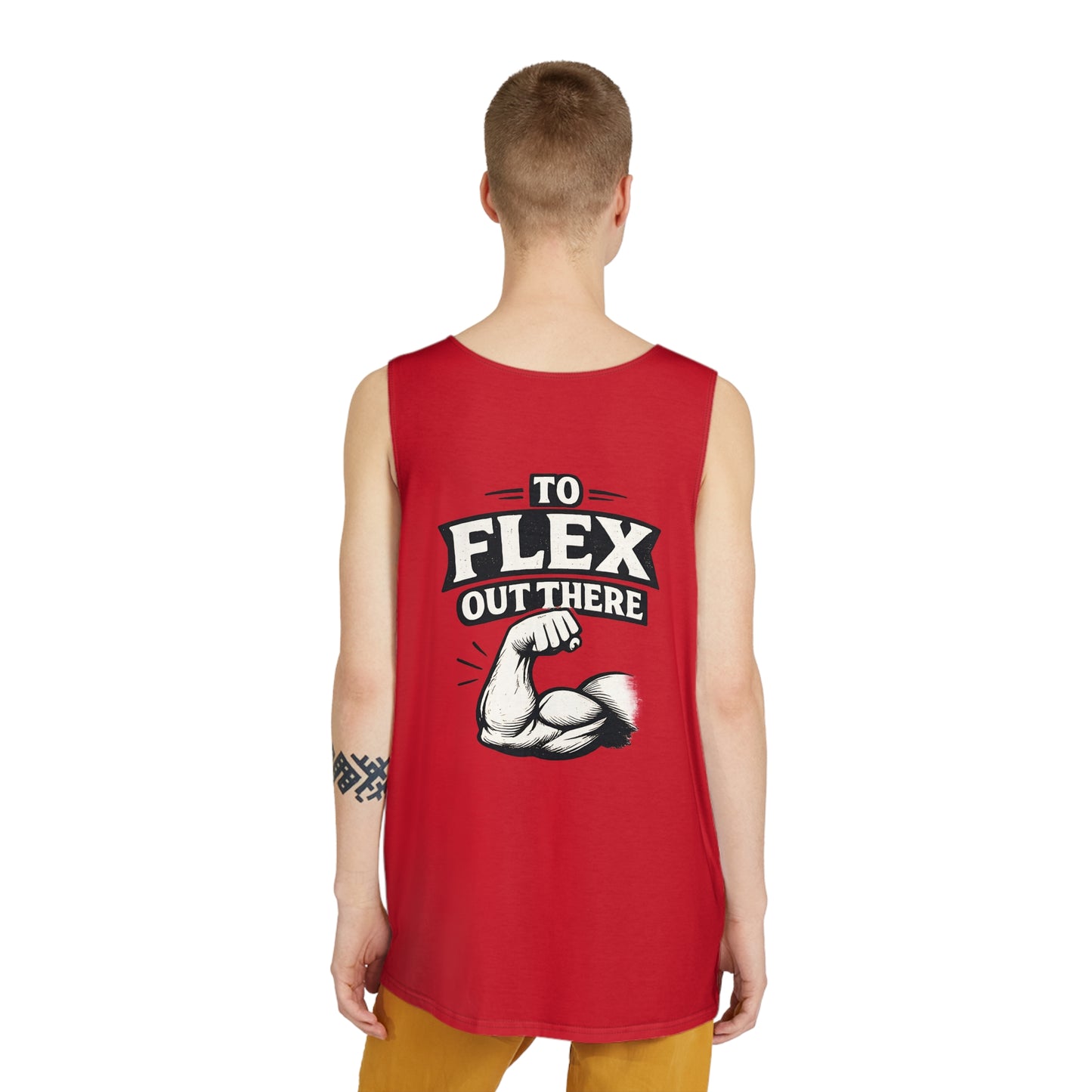 We Work In Here To Flex Out There Tank Top — Men's Fitness Motivational Tank