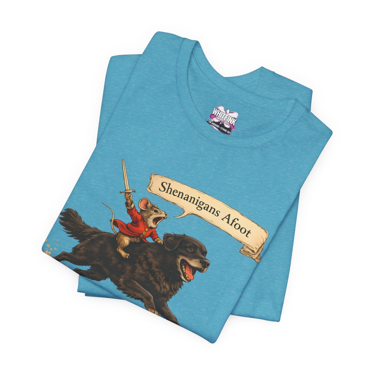 Shenanigans Afoot Tee — Funny Dog Rider Graphic T-Shirt