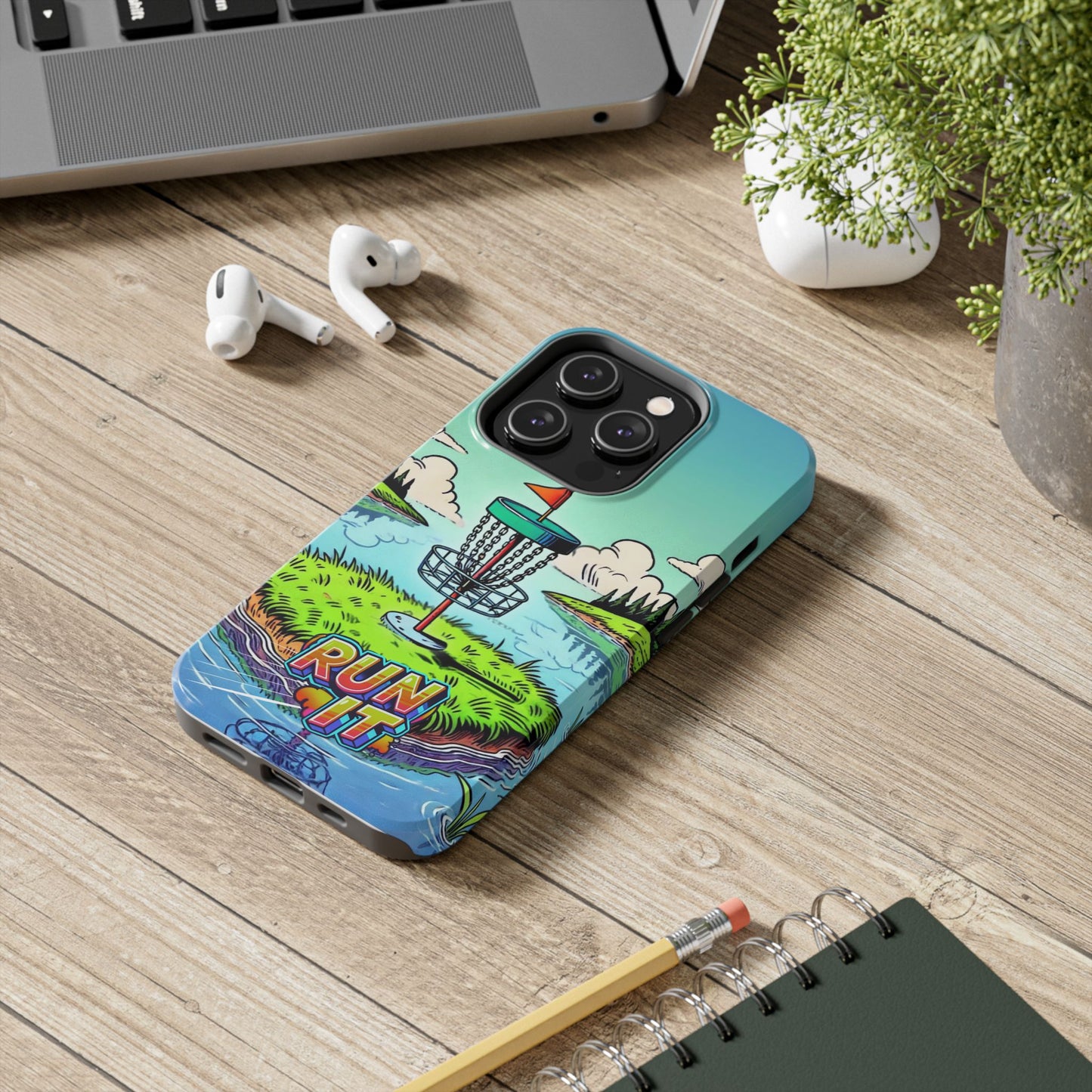 Run The Island - Disc Golf Tough Phone Case