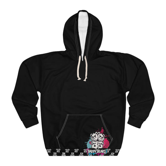 Baddy Bear Business Corner Pullover Hoodie (AOP)