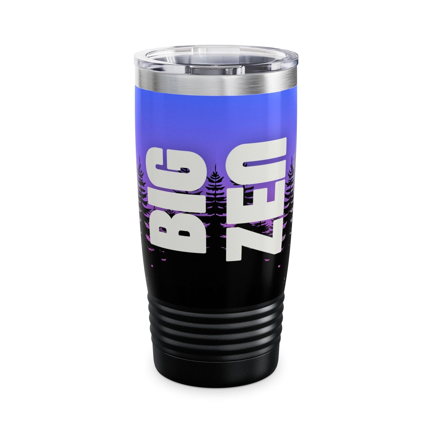 BIG ZEN Forest Tumbler (blue/pink) - Insulated 20oz Stainless Steel Travel Mug