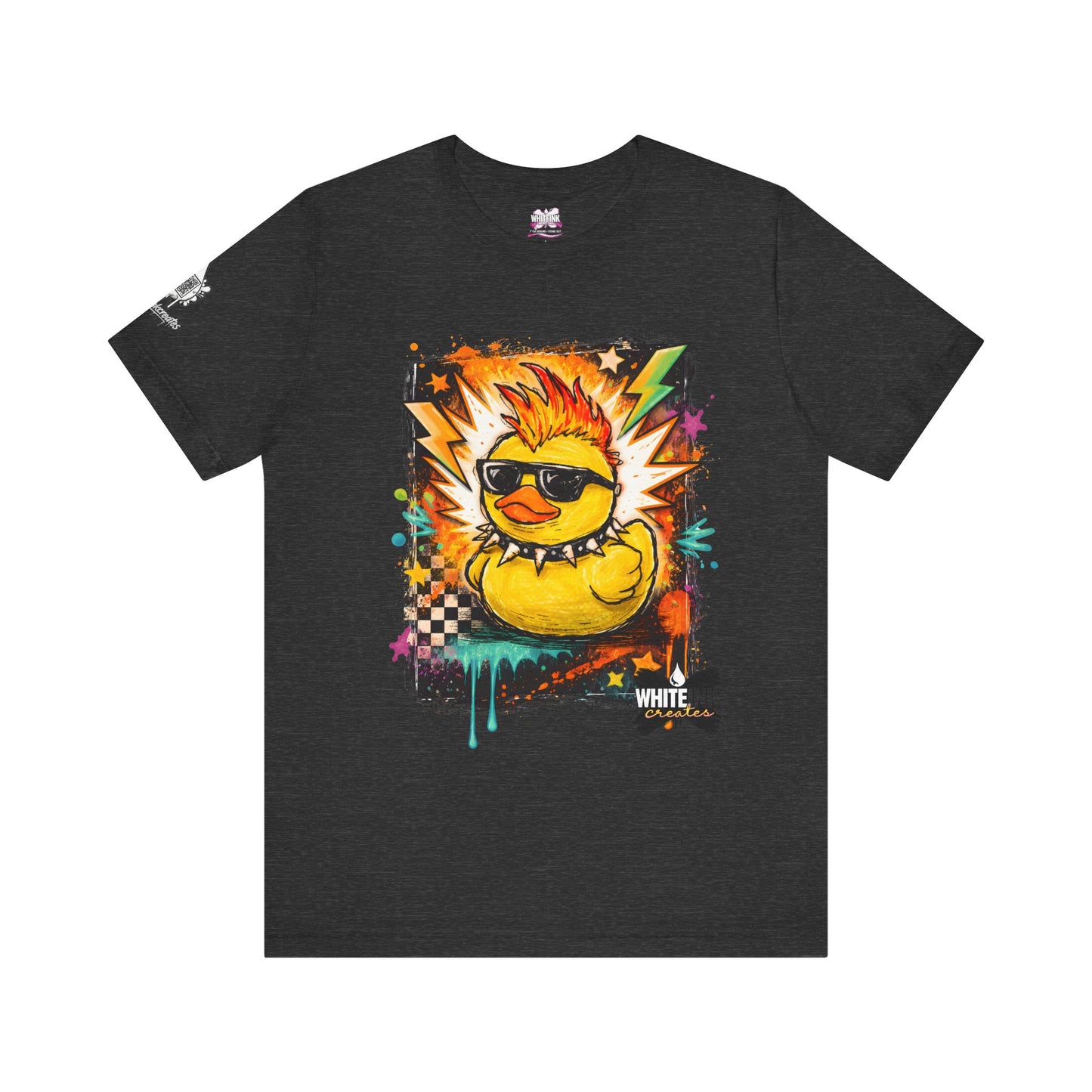 Rock Duck WhiteInk Creates T-shirt