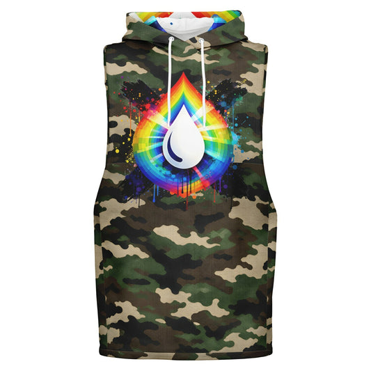 WhiteInk Prism Camo Sleeveless Hoodie