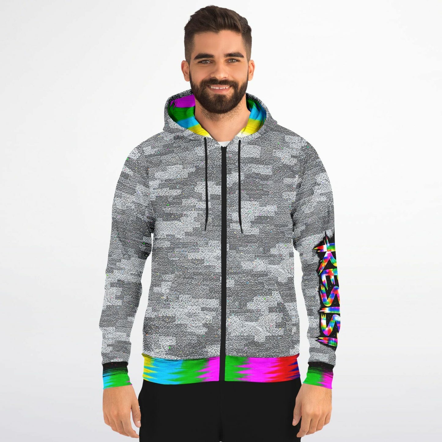 The_Static Zip-Up Hoodie