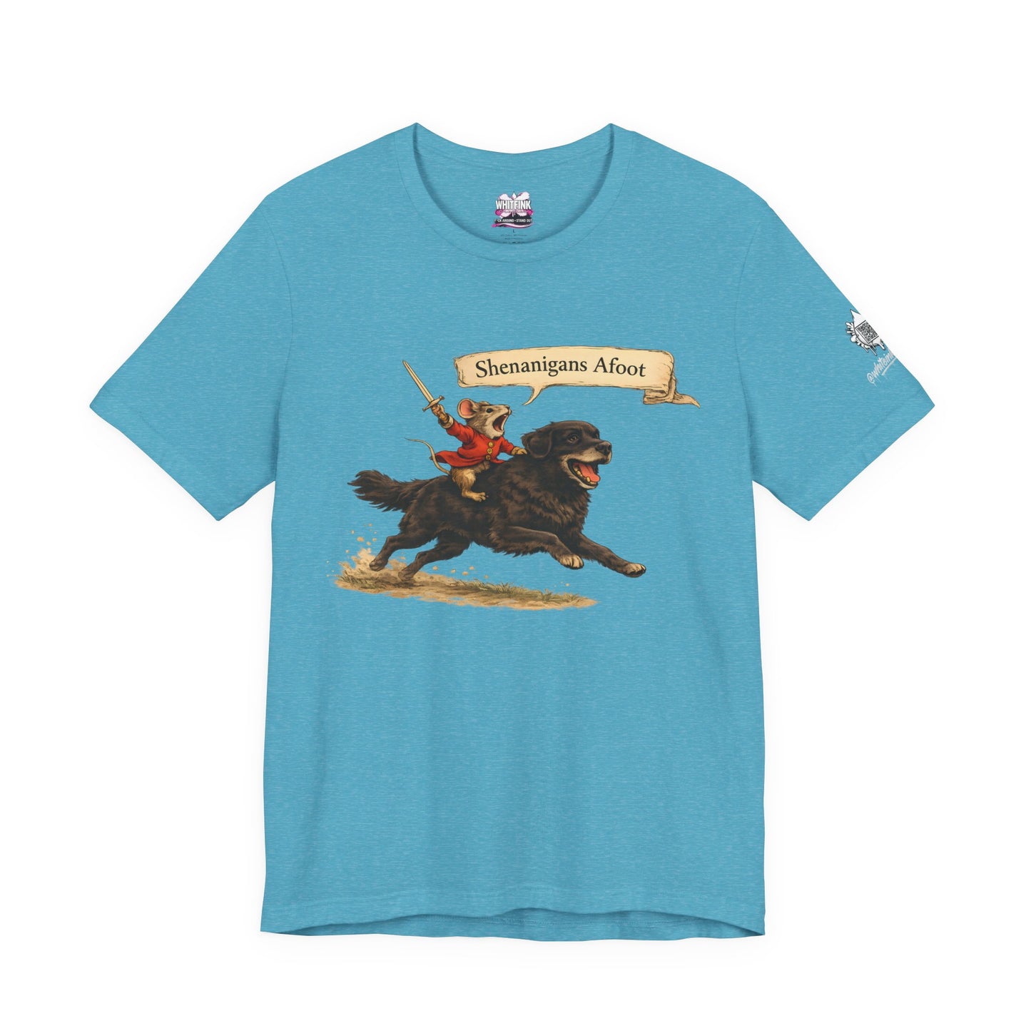 Shenanigans Afoot Tee — Funny Dog Rider Graphic T-Shirt
