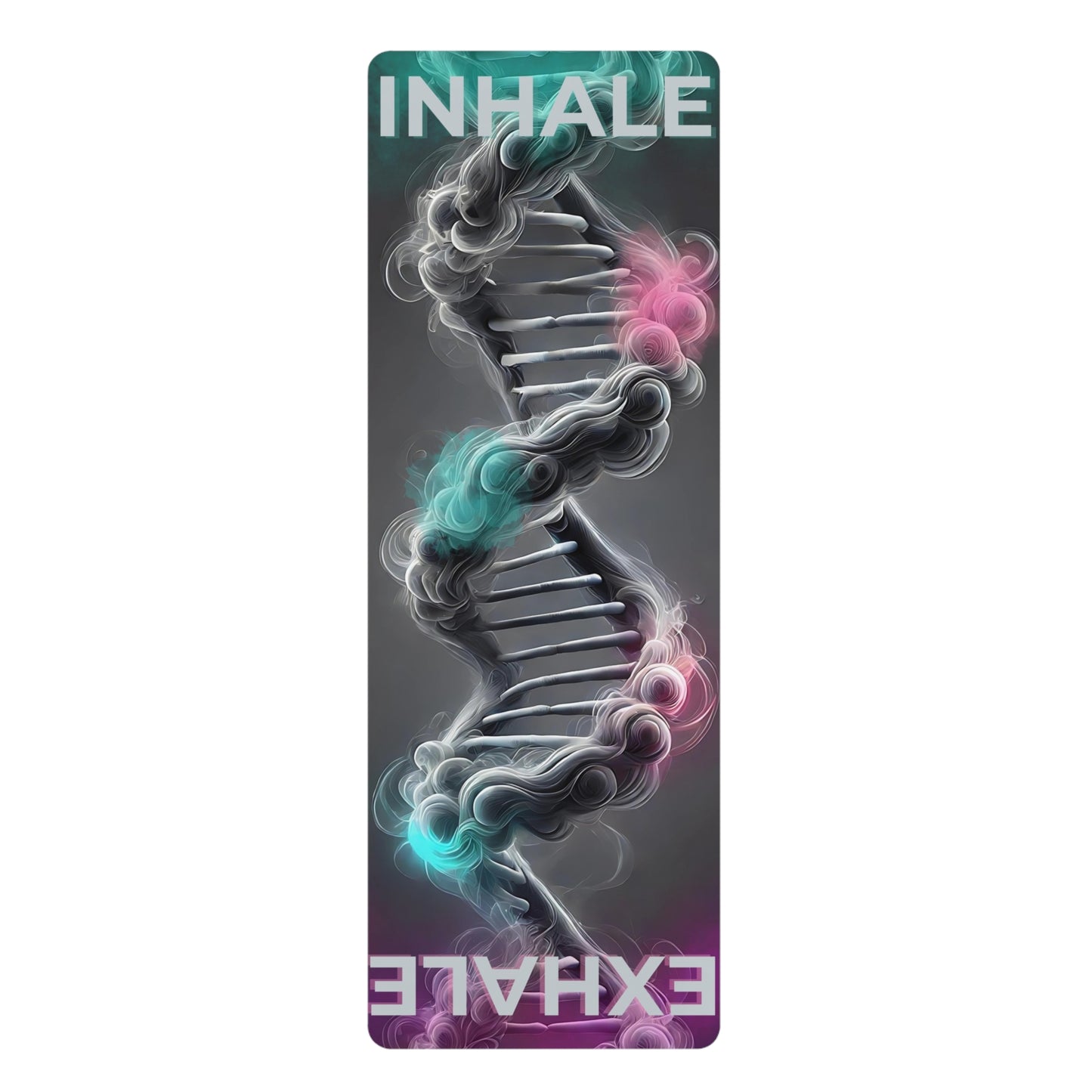 Inhale, Exhale Double Helix Yoga Mat (Blue/Pink)