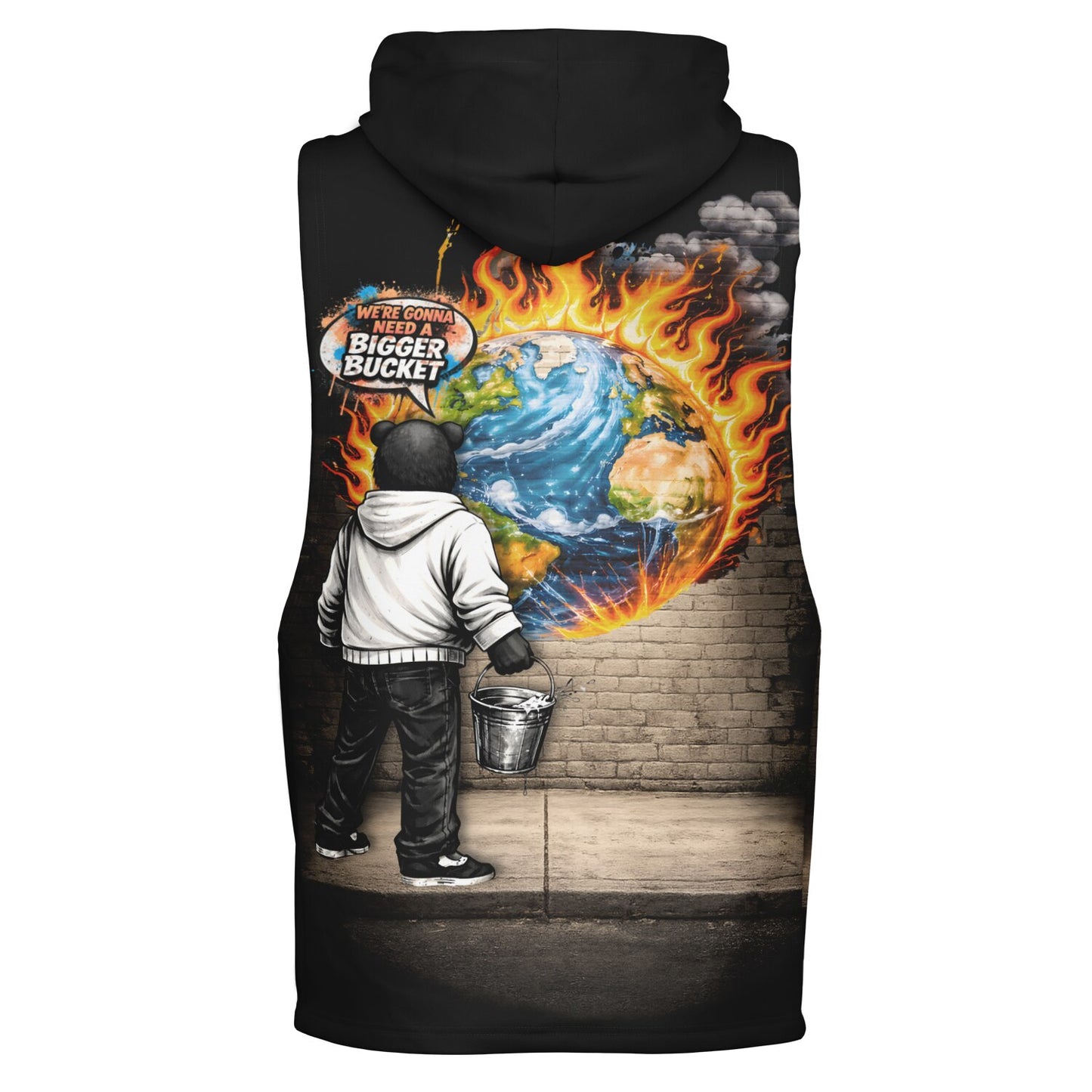 Watch The World Burn - Drop Armhole Hoodie