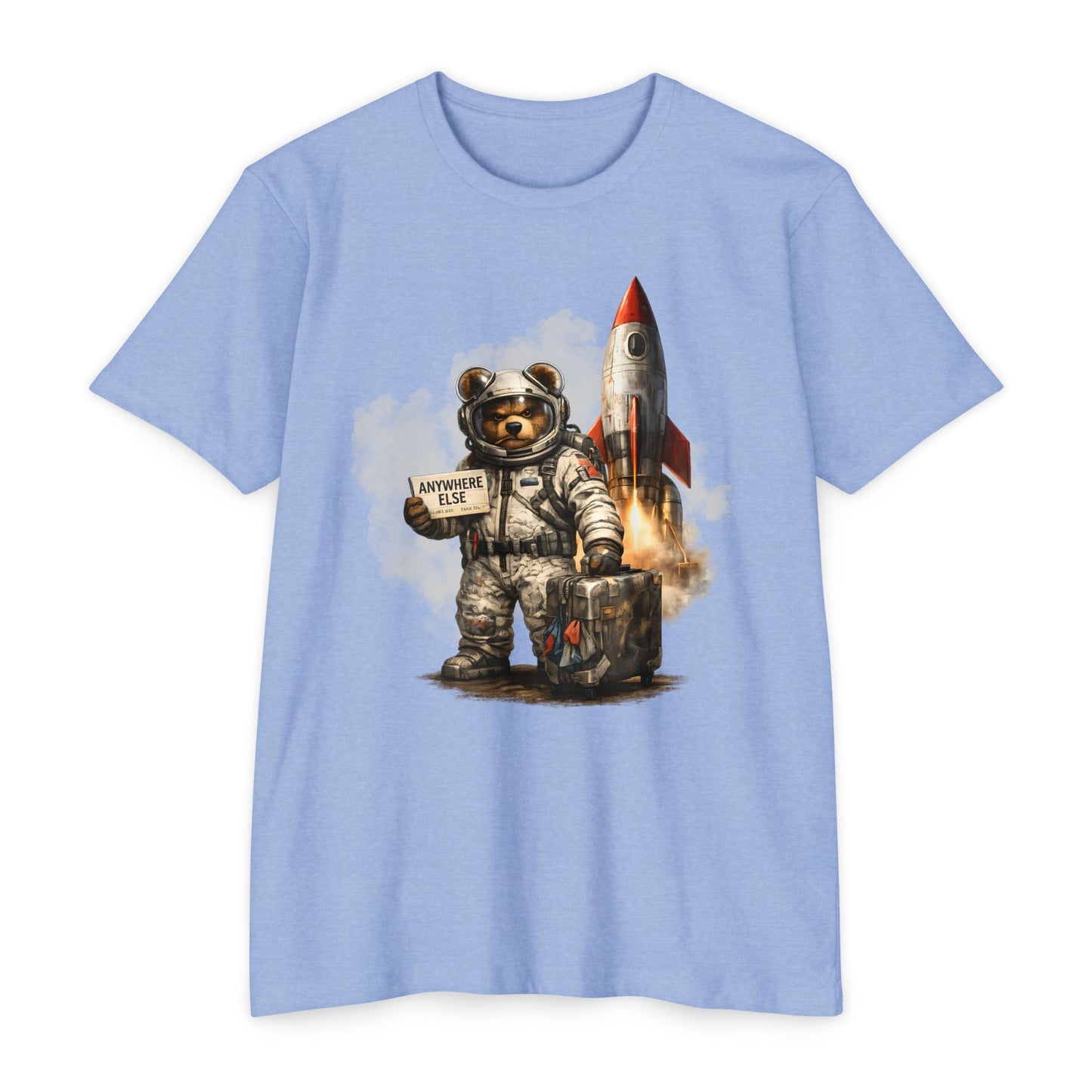 Rocket Bear – “Anywhere Else” Astronaut Graphic T-Shirt