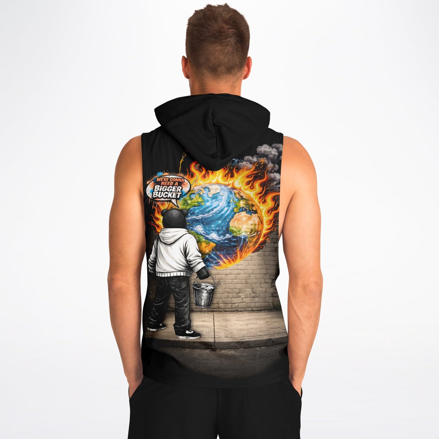 Watch The World Burn - Drop Armhole Hoodie