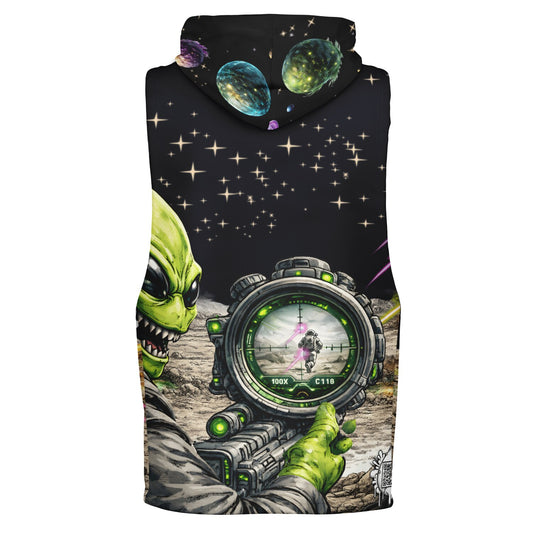Spaceman Down Sleeveless Hoodie