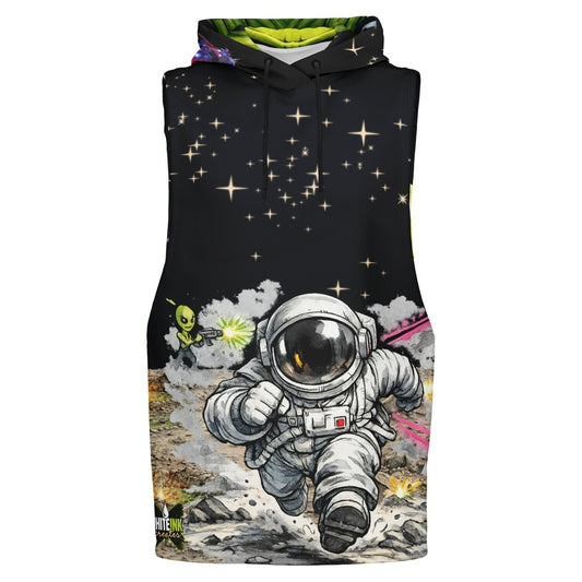 Spaceman Down Sleeveless Hoodie